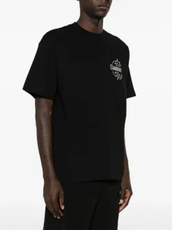 Carhartt T-shirt Nero Uomo Stampa Logo Fulmini