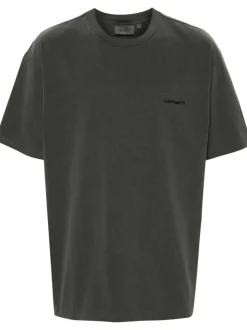 Carhartt T-shirt Nero Uomo Ricamo Micro Logo