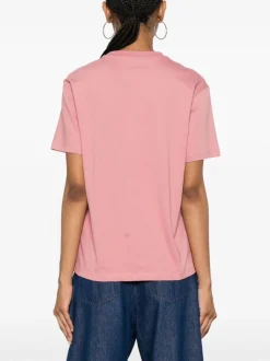 Carhartt T-shirt Rosa Donna Ricamo Logo