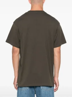 Carhartt T-shirt Verde Uomo Ricamo Logo