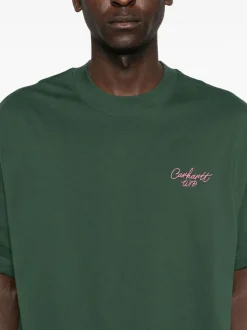 Carhartt T-shirt Verde Uomo Micro Logo WIP