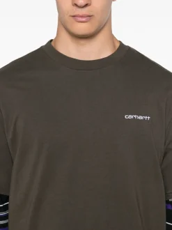Carhartt T-shirt Verde Uomo Ricamo Logo