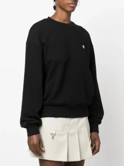 Carhartt Wip Felpa Nero Donna Casey Girocollo