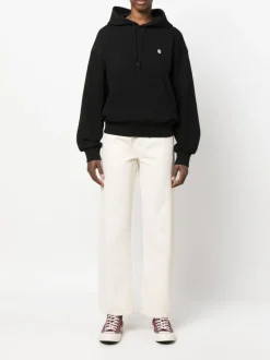 Carhartt Wip Felpa Nero Donna Casey Cappuccio