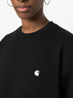 Carhartt Wip Felpa Nero Donna Casey Girocollo