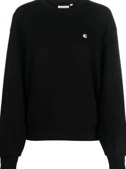 Carhartt Wip Felpa Nero Donna Casey Girocollo