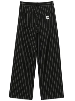 Carhartt Wip Pantalone Nero Donna Gessato