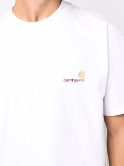 Carhartt Wip T-shirt Bianco Uomo Ricamo Logo