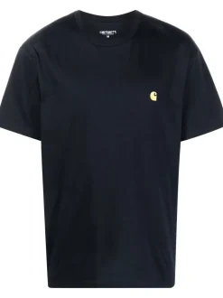 Carhartt Wip T-shirt Blu Uomo Ricamo Lettera C