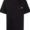 Carhartt Wip Uomo T-shirt Nero Ricamo Logo