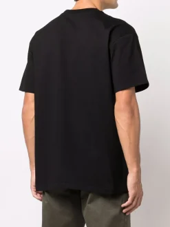 Carhartt Wip Uomo T-shirt Nero Ricamo Logo