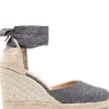 Castaner Scarpa Grigio Donna Espadrillas Carina Effetto Lurex