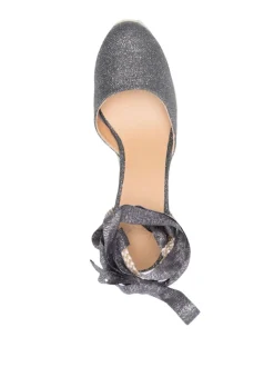 Castaner Scarpa Grigio Donna Espadrillas Carina Effetto Lurex