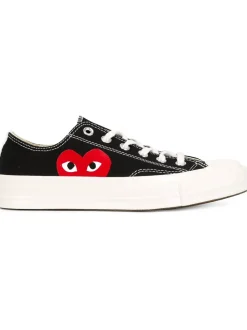 Comme Des Garcons Play Scarpa Nero Unisex Chuck 70 Cuore Rosso Bassa