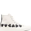 Comme Des Garcons Play Scarpe Beige Uomo Alte Chuck 70