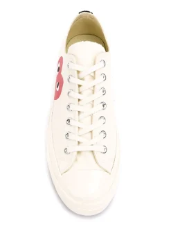 Comme Des Garcons Play Scarpa Bianco Unisex Chuck 70 Cuore Rosso Bassa