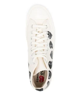 Comme Des Garcons Play Scarpe Beige Uomo Alte Chuck 70
