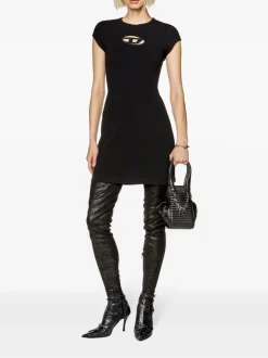 Diesel Abito Nero Donna Cut Out