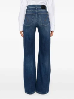 Dondup Jeans Blu Donna Amber Gamba Ampia