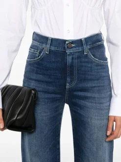 Dondup Jeans Blu Donna Amber Gamba Ampia