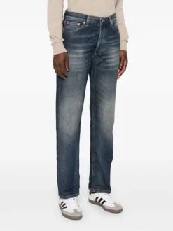 Dondup Jeans Blu Donna Gamba Dritta Sbaffature