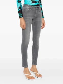 Dondup Jeans Blu Donna Monroe Skinny Chiaro