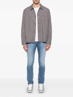 Dondup Uomo T-shirt Bianco Motivo Logo