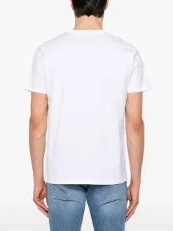 Dondup Uomo T-shirt Bianco Motivo Logo