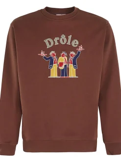 Drole De Monsieur Felpa Marrone Uomo