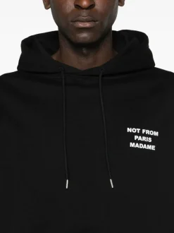 Drole De Monsieur Felpa Nero Uomo Cappuccio Not From Paris Madame