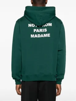 Drole De Monsieur Felpa Verde Uomo Cappuccio Not From Paris Madame