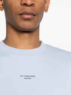 Drole De Monsieur T-shirt Blu Uomo con stampa