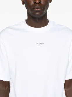 Drole De Monsieur T-shirt Bianco Uomo Not From Paris Madame