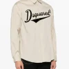 Dsquared2 Camicia Beige Uomo Motivo Logo Baseball