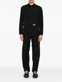 Dsquared2 Camicia Nero Uomo Logo Coordinate