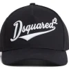 Dsquared2 Cappellino Nero Uomo Ricamo Logo
