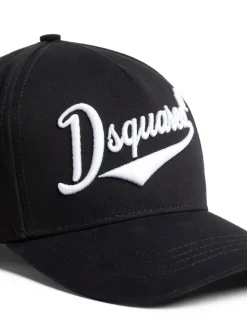 Dsquared2 Cappellino Nero Uomo Ricamo Logo