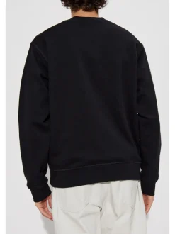 Dsquared2 Felpa Nero Uomo Girocollo Stampa Logo Stile Baseball