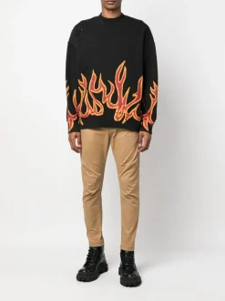 Dsquared2 Pantalone Beige Uomo Sexy Chino