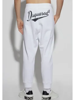 Dsquared2 Pantalone Bianco Uomo Relax Dean Fit