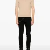 Dsquared2 Polo Beige Uomo Micro Ricamo Logo
