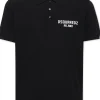 Dsquared2 Polo Nero Uomo Motivo Logo