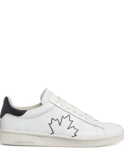 Dsquared2 Scarpa Bianco Uomo Motivo Foglia