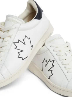 Dsquared2 Scarpa Bianco Uomo Motivo Foglia