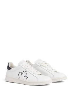 Dsquared2 Scarpa Bianco Uomo Motivo Foglia