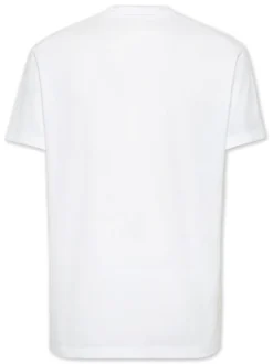 Dsquared2 T-shirt Bianco Uomo Logo Stile Baseball