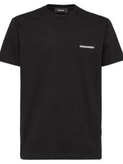 Dsquared2 T-shirt Nero Uomo Grafica Posteriore