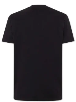 Dsquared2 T-shirt Nero Uomo Logo Stile Baseball