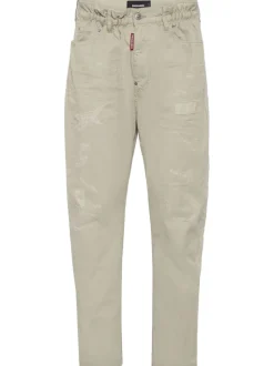 Dsquared2 Uomo Pantalone Beige Vita Elasticizzata
