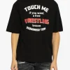 Dsquared2 Uomo T-shirt Nero Wrestling